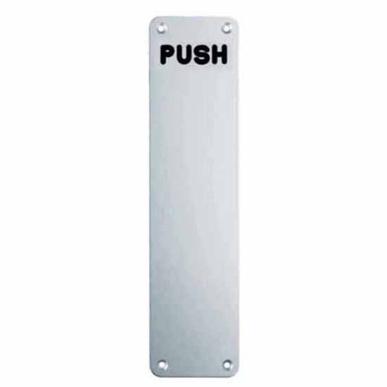 Eurospec PUSH Finger Plate Satin Aluminium FPP43502SAA - 350 x 75mm