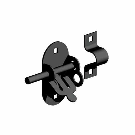 Gatemate Epoxy Black Oval Padbolt 4" 514 100 3