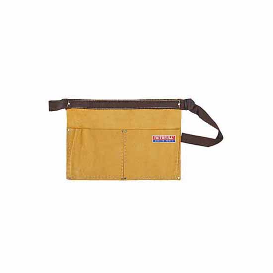 Faithfull FAINP2 2 Pocket Leather Nail Pouch