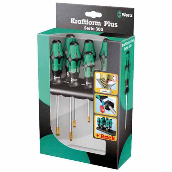 Wera 105656 6 Piece Kraftform Screwdriver Set and Rack