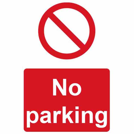 No Parking PVC Sign - 200 x 300mm