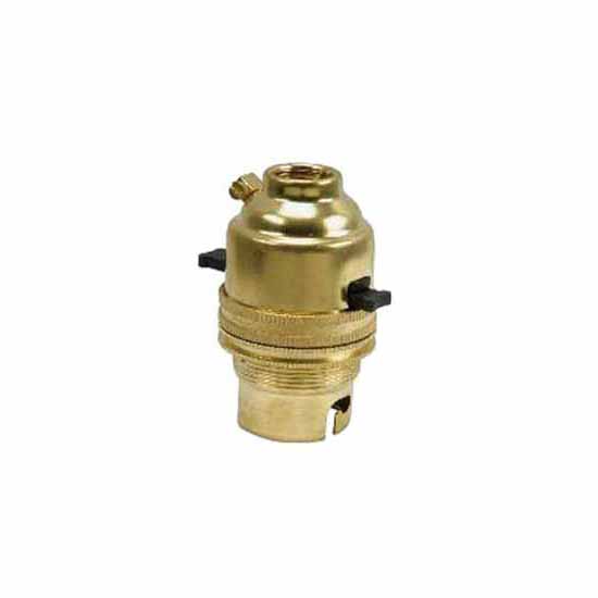 Jeani A76 Brass Lampholder ½" Entry Bayonet Cap