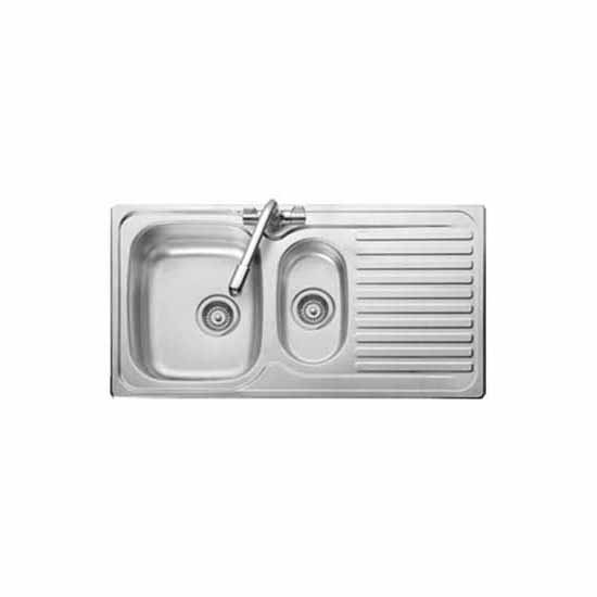 Leisure Linear LR9502 Reversible 1.5 Bowl Sink Top 1 T/H (Use waste kit WKIT04) - 950 x 508mm