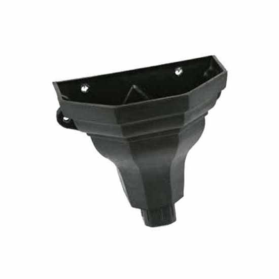 Brett Martin BRH1 Cascade Cast Iron Style Small Ogee Hopper for 65mm Square/68mm Round D/pipe Black