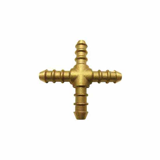 Intergas Brass 212 LPG Fitting 8mm X Piece 4 Way Connector 
