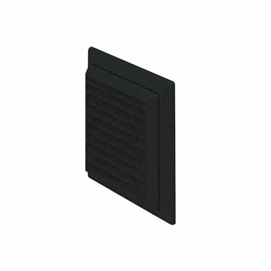 Domus 44904BK 100mm Black Louvre Grille Vent