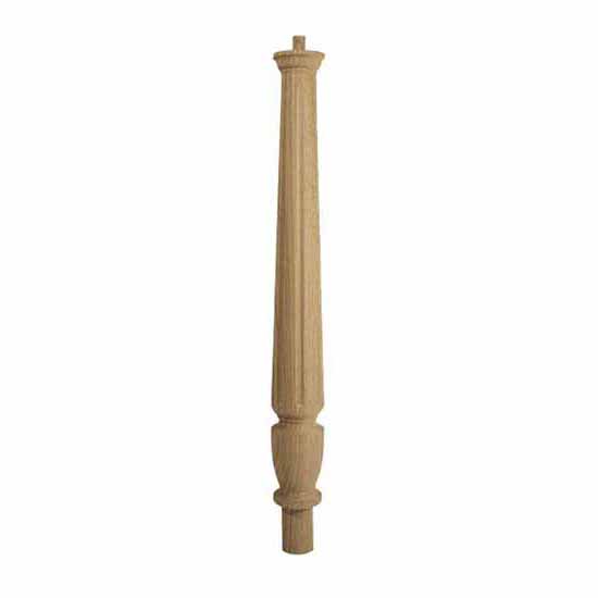 Richard Burbidge Classic White Oak Continuous Handrail Fluted Newel Turning