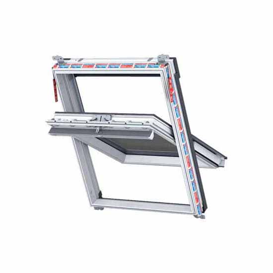 Keylite PCP I Polar PVC Centre Pivot Roof Window Clear with Integral Blind