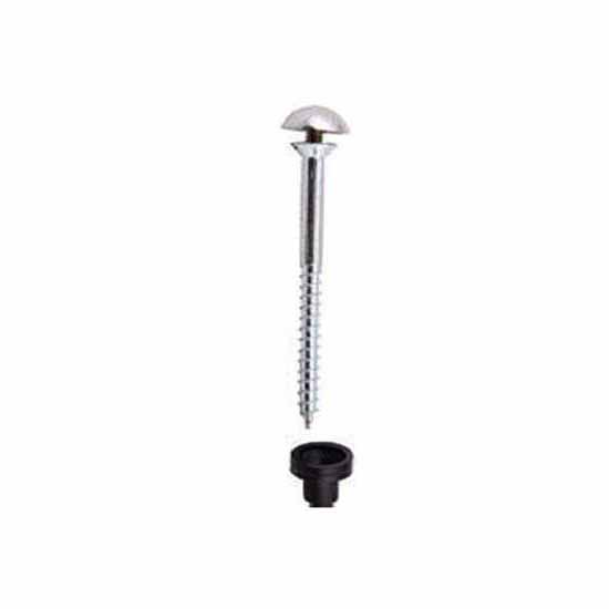 Select Pre Pack Mirror Screw with Chrome Dome and Washer - Pack 4
