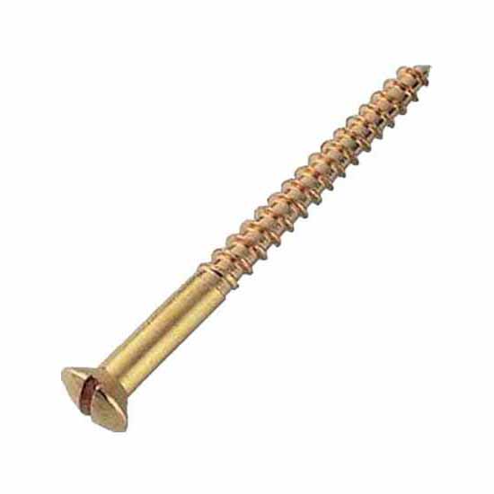 Brass Raised Head Slotted Screw - Box 200