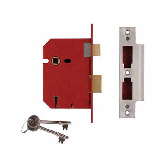Union Y2201 Satin Chrome 5 Lever Mortice Sash Lock