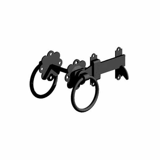 Birkdale Black Japanned GM Plain Ring Gate Latch