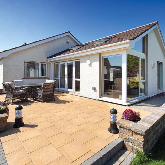 Tobermore Riven Flags - 450 x 450 x 35mm Lifestyle Buff