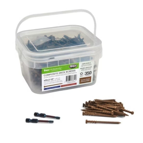 Trex Enhance 63mm Long Colour Matched Screws - 350 Per Box inc. 2 Drive Bits
