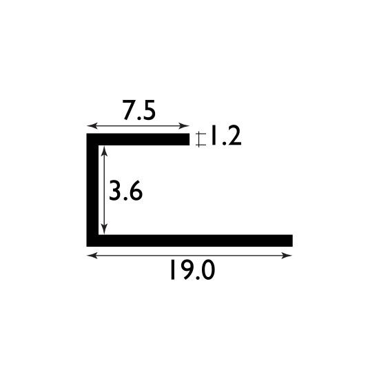 Tubeway ER062 'J' Section 2.54 Metre Plastic Wallboard Capping