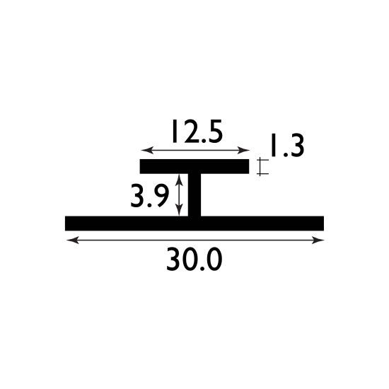 Tubeway ER063 'H' Section 2.54 Metre Plastic Wallboard Butt Joint