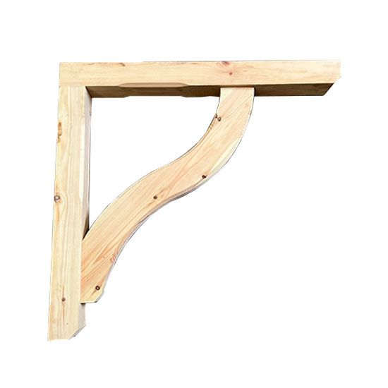 Vac Treated Curved Braced Gallows Bracket - 700 x 600mm