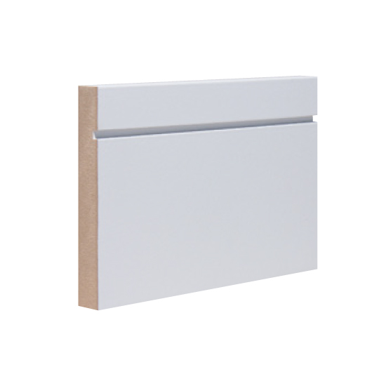 White Primed Square & Grooved MDF Moulding - 5400 x 15mm