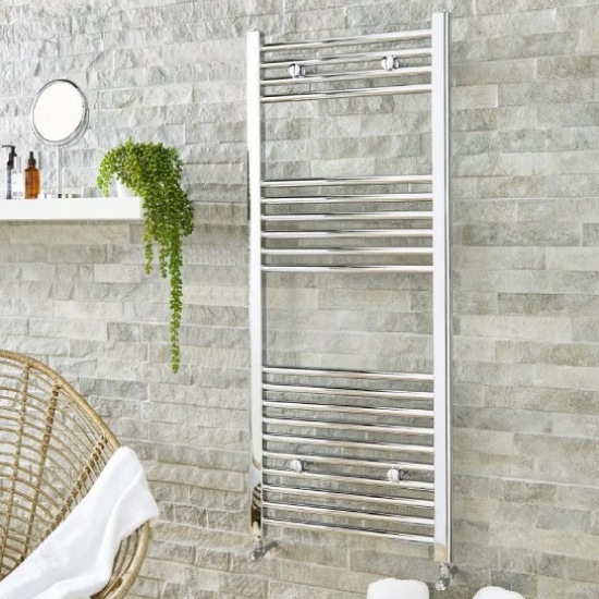 Wyndam Chrome 22mm Straight Towel Warmer - 1