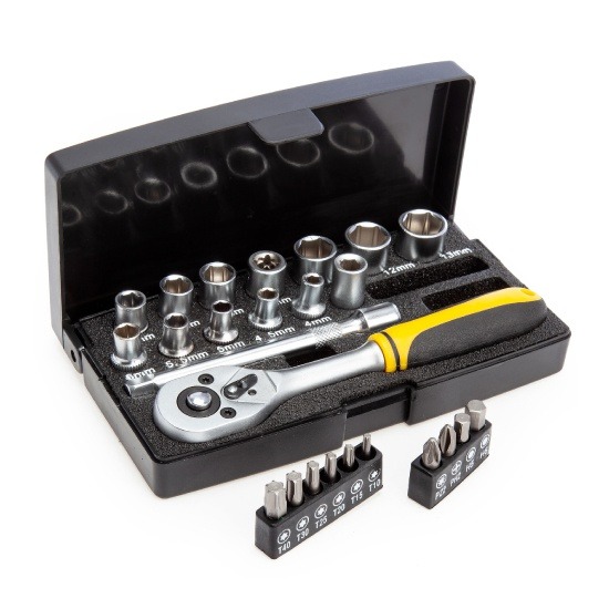 XTrade X0900017 25-Piece 1/4" Socket & Bit Set