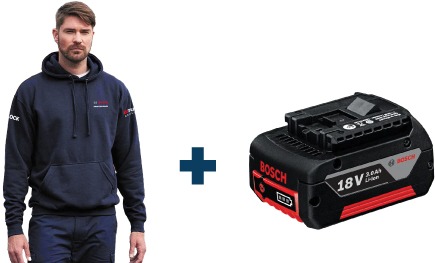 Bosch Hoodie & GBA 3.0Ah CoolPack 18V Battery