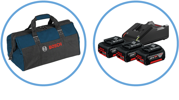 Bosch Professional Tool Bag, Charger & Batteries