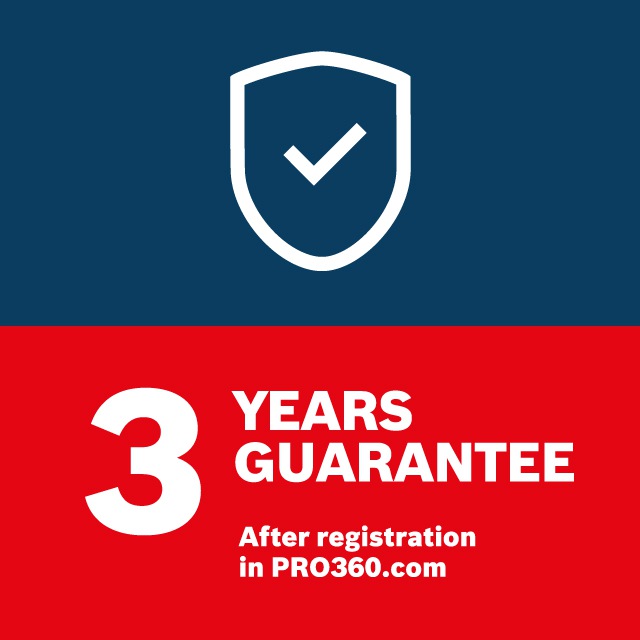 Bosch Professional - 3 Years Guarantee