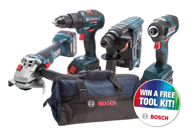 Win a Bosch 4-Piece Tool Kit