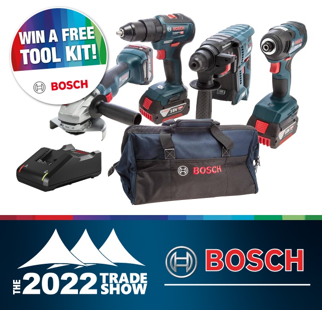 Win a Bosch 18V Professional 4-Piece Tool Kit