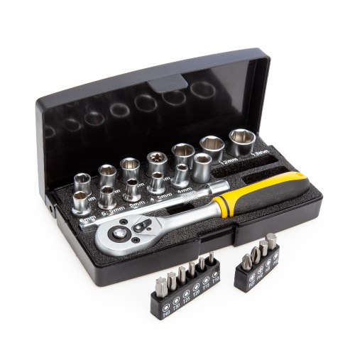 XTrade X0900017 25-Piece 1/4" Socket & Bit Set
