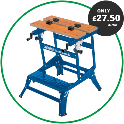 Draper 38121 650mm Twin Height Heavy Duty Fold Down Workbench