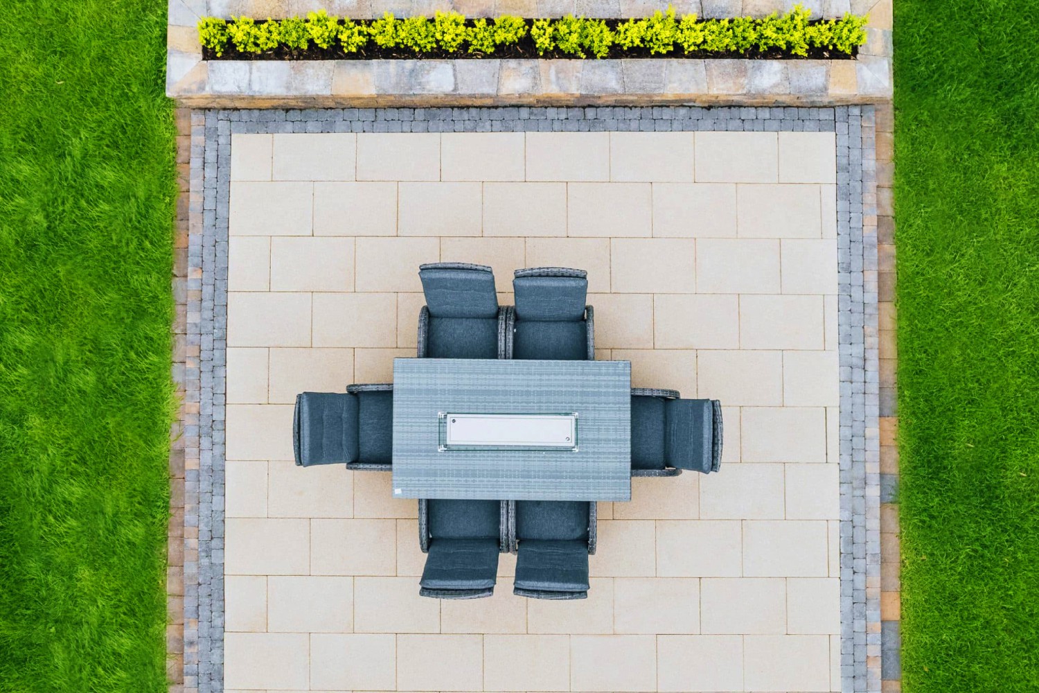 Aerial View of Clean Tobermore Patio Aerial View of Clean Tobermore Patio